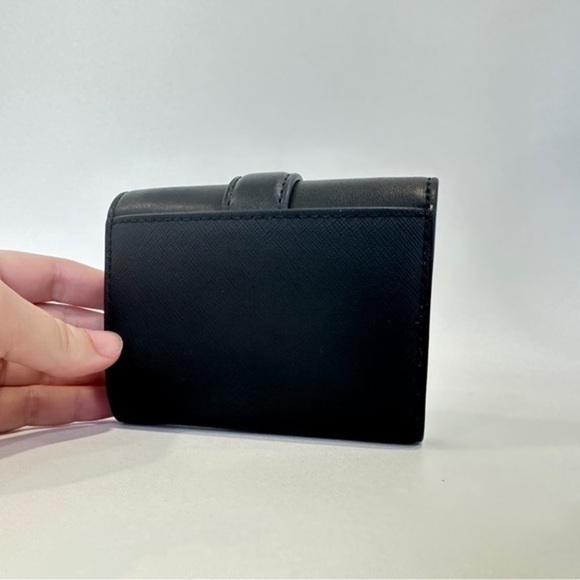 Michael Kors Carmen Medium Flap Bifold Wallet in Black - Picture 10 of 14